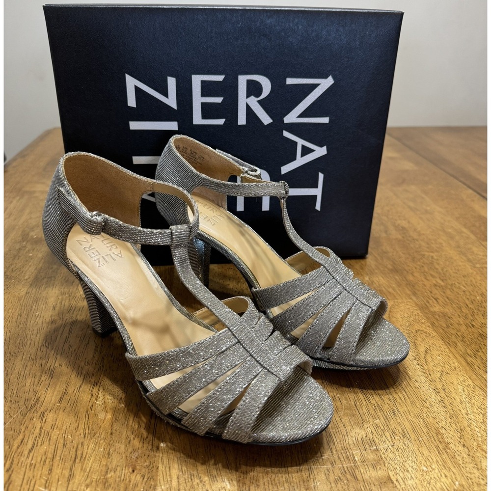 Naturalizer Delight alloy sparkle Glitter Bling Strappy Sexy Heel8 1/2 - Picture 4 of 6